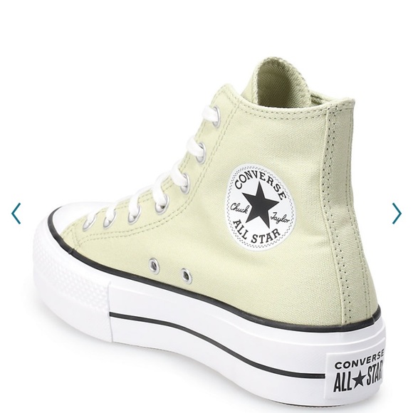 New Women’s CONVERSE high top platform shoes olive aura 6 - Picture 3 of 5